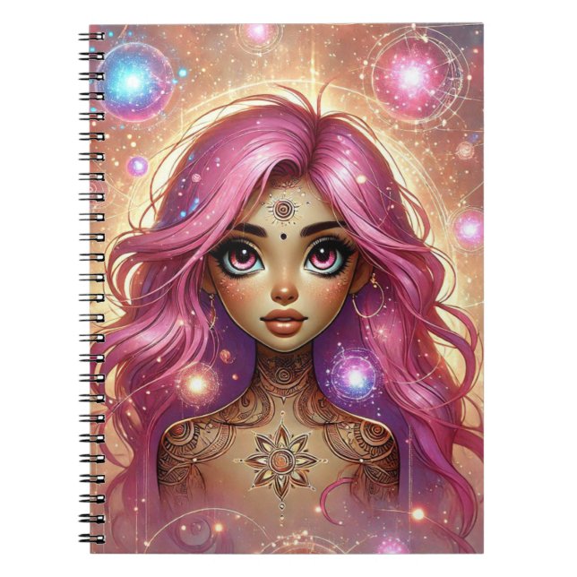 Glowing Aura Radiant Reflections Notebook (Front)