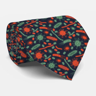 Glowing Bacteria Microorganism green red Tie