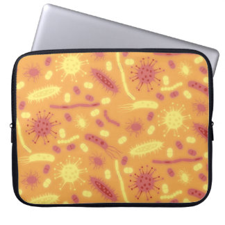 Glowing Bacteria Microorganism orange Laptop Sleeve