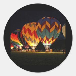 Glowing Balloons! Light up the night! Classic Round Sticker