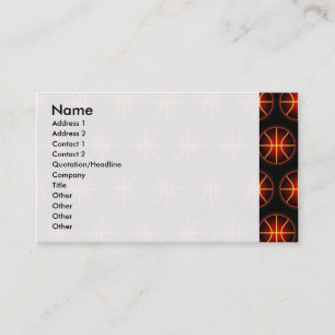 Glowing basketballs pattern business card