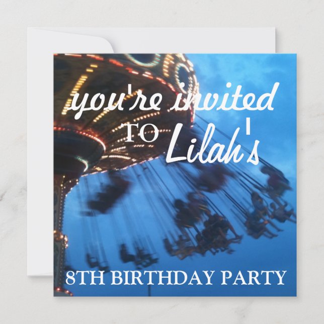 glowing ;; beach - themed party invitation (Front)