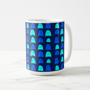 Glowing Blue Halloween Ghosts Coffee Mug