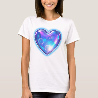 Glowing Blue Heart T-Shirt