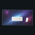 Glowing Blue Supernova Deep Space Nebula Desk Mat<br><div class="desc">Completely transform your gaming setup or daily workstation with an accessory that brings the epic scale of the universe right to your fingertips. This massive horizontal desk mat features a breathtaking, highly detailed illustration of a glowing blue supernova explosion in deep space. The intense, luminous cyan core is beautifully framed...</div>