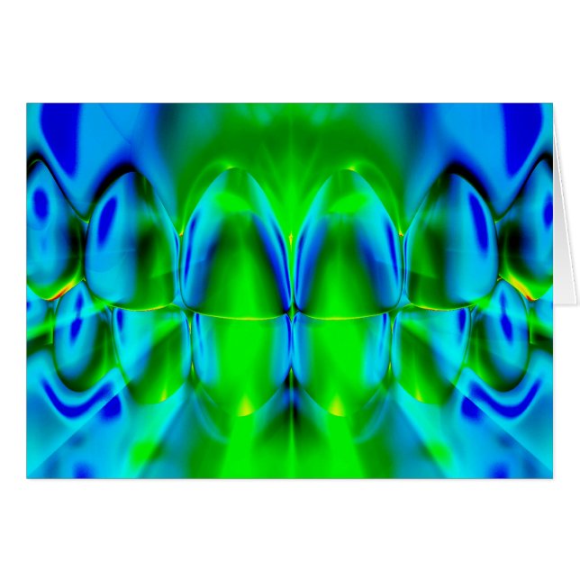 Glowing Bright Colour Teeth Dental Art Card (Front Horizontal)