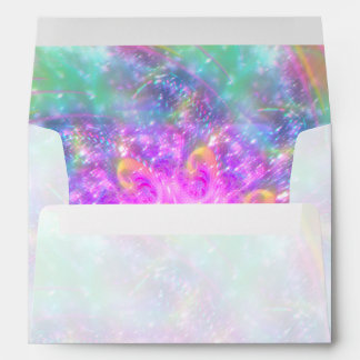 Glowing Bright Lights Colourful Spiral Mandala Art Envelope