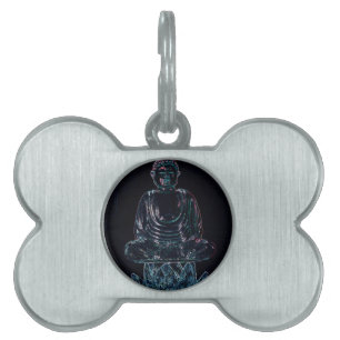 Glowing Buddha Pet Name Tag