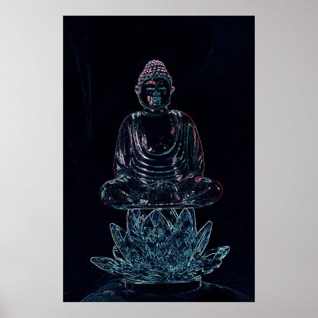 glowing buddha poster (Front)