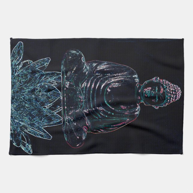 Glowing Buddha Tea Towel (Horizontal)