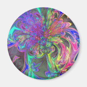 Glowing Burst of Colour – Teal & Violet Deva Magnet