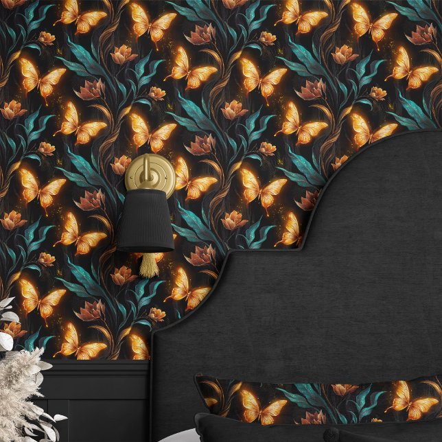 Glowing Butterflies and Flowers Wallpaper (Creator Uploaded)