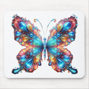 Glowing Butterfly Mouse Pad