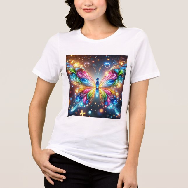 Glowing Butterfly Tri-Blend Shirt (Front)