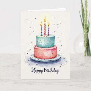 Glowing Candles Birthday Card