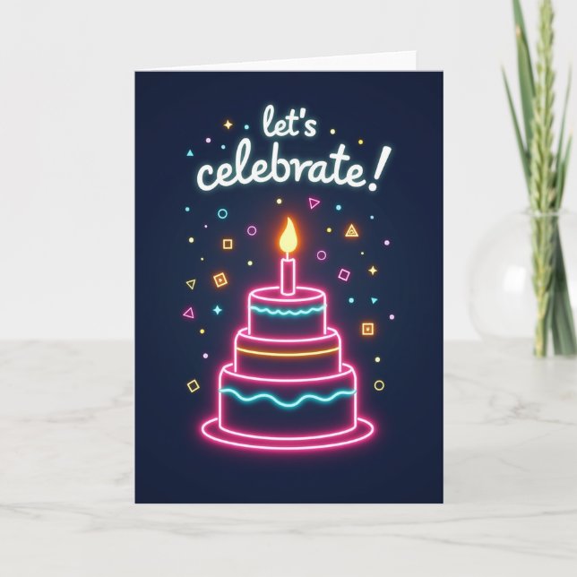Glowing Celebration Card (Front)