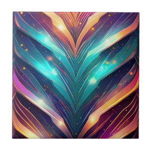 Glowing Chevron Number Four Tile