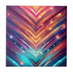 Glowing Chevron Number Two  Tile