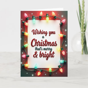 Glowing Christmas Lights Card