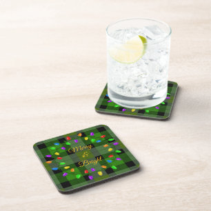 Glowing Christmas Lights Coaster