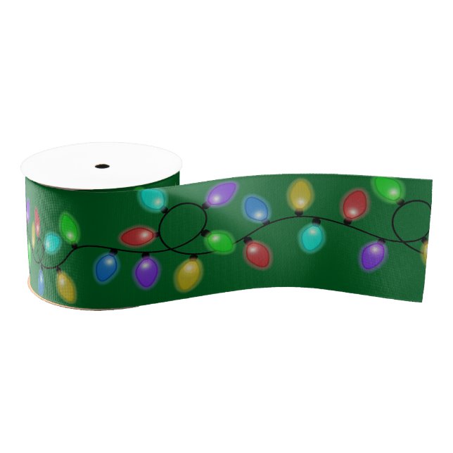 Glowing Christmas Lights  Grosgrain Ribbon (Spool)