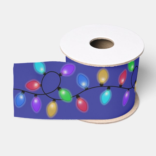 Glowing Christmas Lights  Grosgrain Ribbon (Spool)