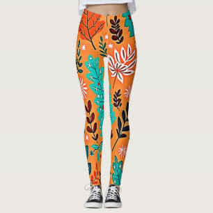 Glowing Christmas Pattern Design Leggings