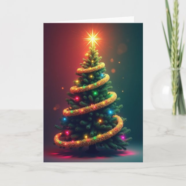 Glowing Christmas Tree Card (Front)