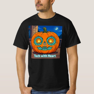 Glowing Circuit Pumpkin - Men's Short Sleeve Tee