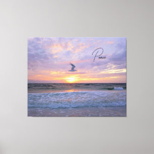 Glowing Clouds Over Sunset Canvas Print