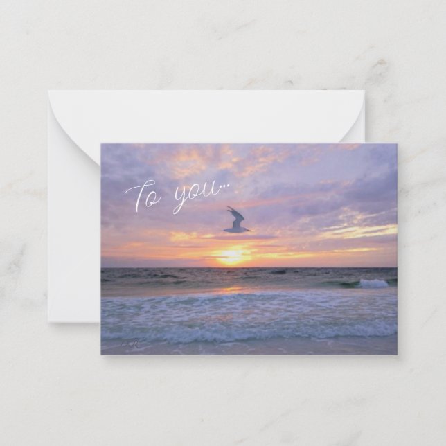 Glowing Clouds Over Sunset Card (Front)