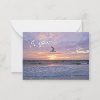 Glowing Clouds Over Sunset Card
