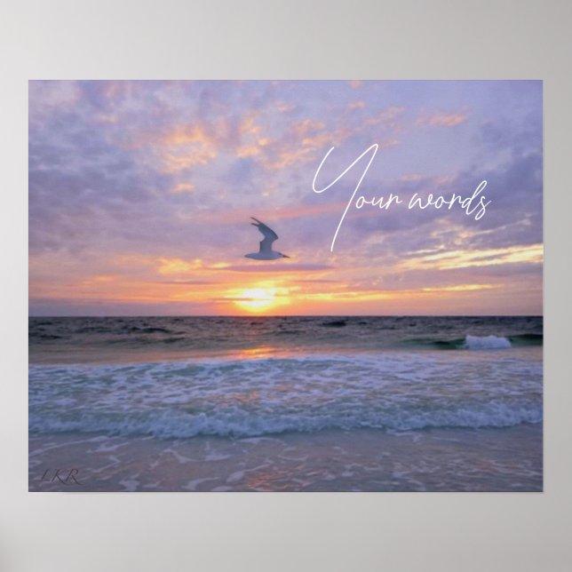 Glowing Clouds Over Sunset Poster (Front)