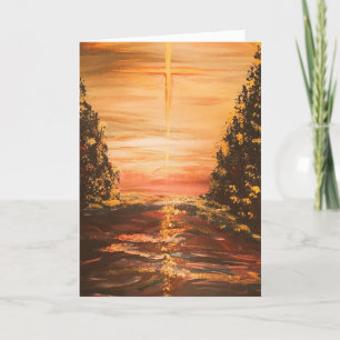 Glowing Cross Card