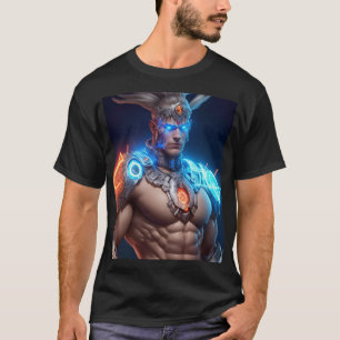 Glowing Cyborg Zeus Greek God T-Shirt
