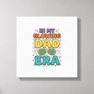 Glowing Dad Era Retro Sunglasses Dad Shirt Design_ Canvas Print