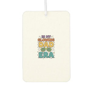 Glowing Dad Era Retro Sunglasses Dad Shirt Design_ Car Air Freshener