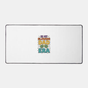 Glowing Dad Era Retro Sunglasses Dad Shirt Design_ Desk Mat