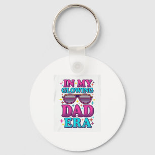 Glowing Dad Era Vintage Engraving Shirt Design_1 Key Ring