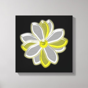 Glowing Daisy Flower Canvas Print