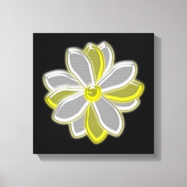 Glowing Daisy Flower Canvas Print (Front)