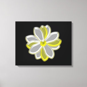 Glowing Daisy Flower Canvas Print