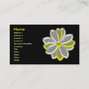 Glowing Daisy Flower Customisable Business Card