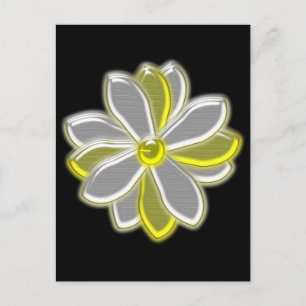 Glowing Daisy Flower Postcard