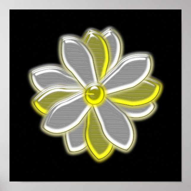 Glowing Daisy Flower Print (Front)