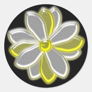 Glowing Daisy Flower Sticker