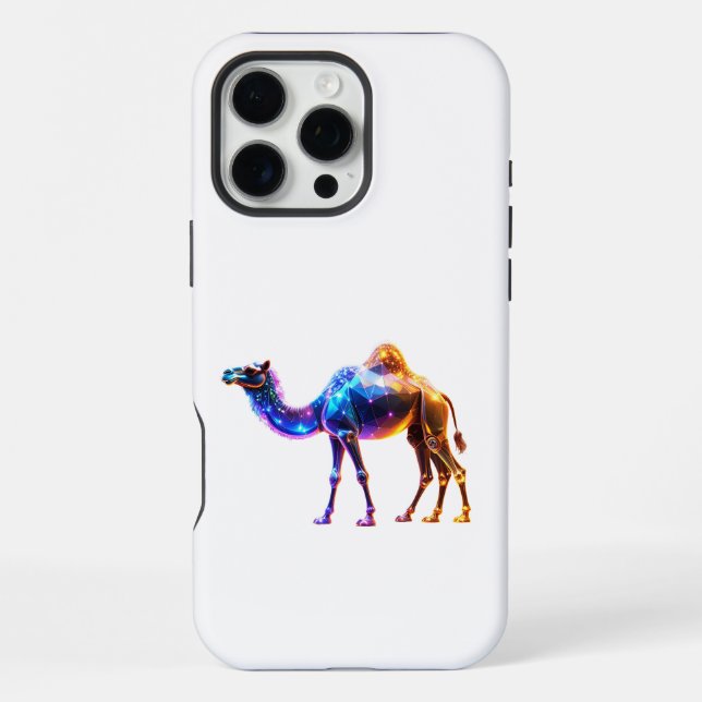 Glowing Digital Camel Art iPhone Case (Back)
