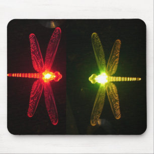 Glowing Dragonflies Mouse Pad