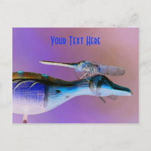 Glowing Dragonfly Customisable Postcard