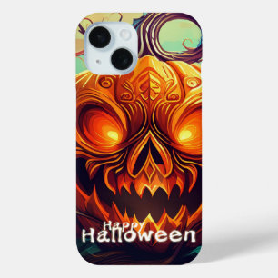 Glowing Eyes Jack-o-Lantern Halloween Art iPhone 15 Case